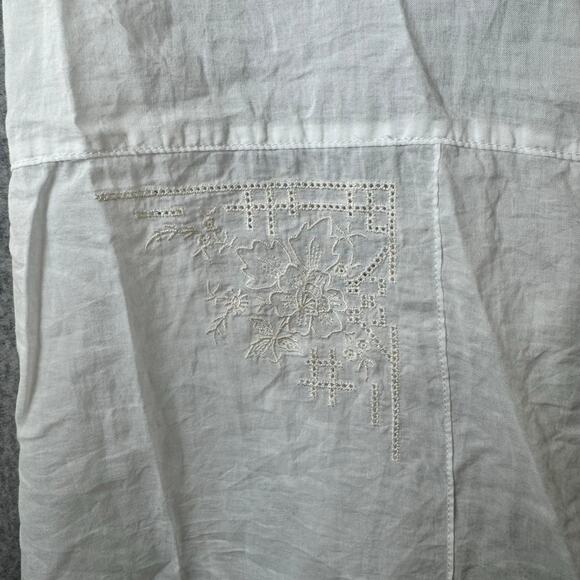 J.Jill Wrap Top Women’s Large Sheer Embroidered Butterfly Sleeveless Boho Blouse - Picture 10 of 14